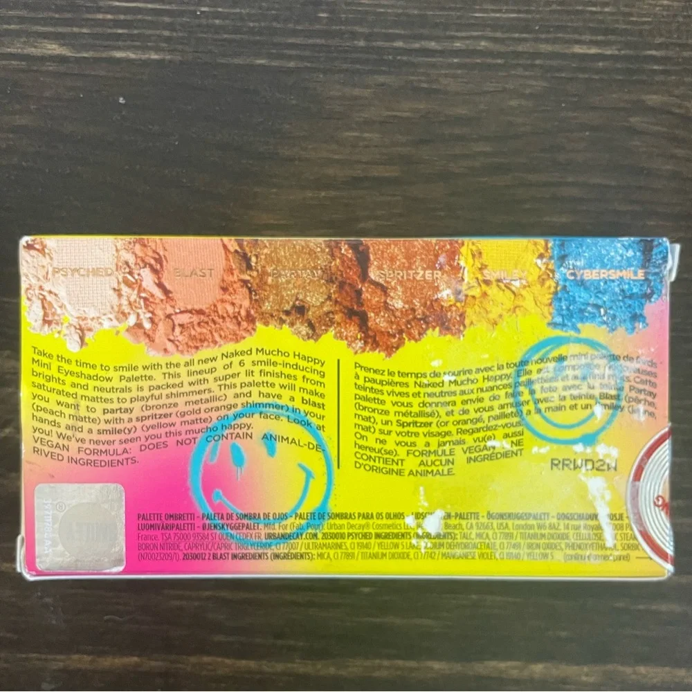 NIB URBAN‎ DECAY Limited Edition “Mucho Happy” Smiley Mini Palette